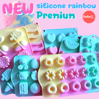 พิมพ์ซิลิโคนรวมแบบ NEW silicone rainbow 20แบบ สินค้ามาใหม่สีสวยงาม เนื้อพิมพ์หนาแกะง่าย เข้าเตาอบได้