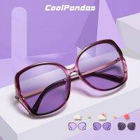 CoolPandas 2022 Oversized Photochromic Sunglasses For Women Polarized Luxury Travel Glasses Ladies Eyewear UV400 oculos de sol