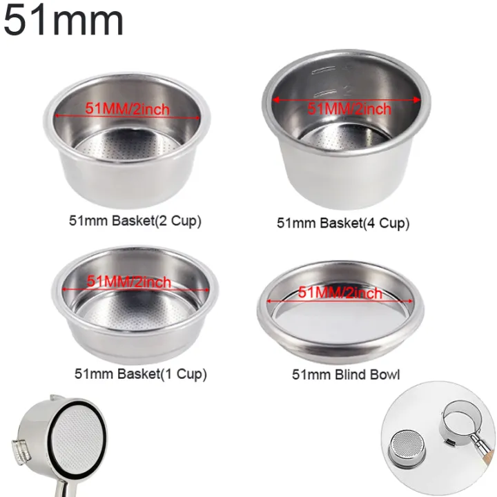 58mm Coffee Filter Basket 1 2 Cup Blind Bowl For Coffee Portafilter ...