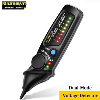 MAXRIENY Non-Contact Voltage Detector Tester AVD06 Socket Wall Outlet Live Test Pen Indicator 12 1000V NCV Continuity Test meter