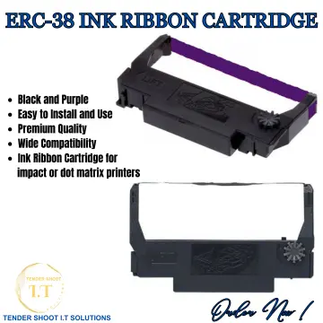 Epson ERC-30 ERC-34 ERC-38 Ribbon Cartridge For TM-U220, TM-U All Series -  Black