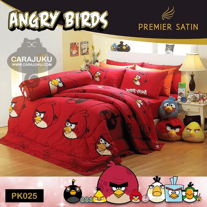 premier-satin-ชุดผ้าปูที่นอน-ผ้านวม-3-5ฟุต-5ฟุต-6ฟุต-แองกี้เบิร์ด-angry-birds-เลือกสินค้าที่ตัวเลือก-total-ซาติน-ผ้าปู-ผ้าปูที่นอน-ผ้าปูเตียง