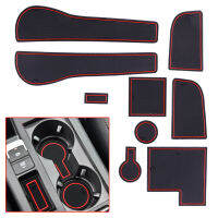 ยางรถประตูสล็อตอาหารลื่นที่วางแก้ว Pad Kit เหมาะสำหรับ VW g olf 7 Mk VII R GTI 2013 2014 2015 2016 2017 2018 2019 LH D เท่านั้น