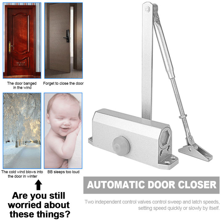 ส่งจากกรุงเทพ-ปิดประตูอัตโนมัติ-ประตูแบบบานพับ-สปริงปิดประตู-spring-door-ที่ปิดประตูอัตโนมัติ-อุปกรณ์ช่วยปิดประตู-hydraulic-buffer-automatic-door-closer-adjustable-speed-door-closing-equipment-mute-so
