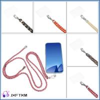 JXFTKM สากล ไนลอน เสน่ห์ของโทรศัพท์ Lanyards โทรศัพท์มือถือ มีแผ่นทนทานโปร่งใส สายรัดข้อมือ สายโทรศัพท์มือถือ