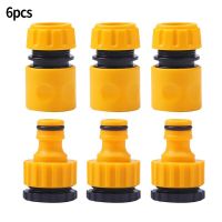 6Pcs ABS Garden Quick Hose Connector 1/2” End Double Male Hose Coupling Joint Adapter for Hose Pipe Tube Water Gun Spray Nozzle Watering Systems Garde