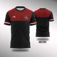 Kaos Atasan  t shirt  Jersey Sepakbola sea games 2022 Timnas Indonesia Lining away Putih home  Merah t shirt Jersey lining sea games Terbaru-16(free custom name number)