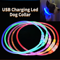 70cm USB Charging Led Dog Collar Luminous Adjustable Glowing Collar For Dogs Puppies Collars Leads Supplies Night Safety Product