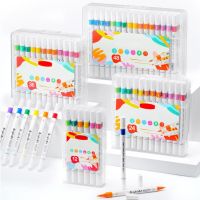 Acrylic Paint Marker Pen Double-ended Acrylic Marker Water-based Acrylic Paint Marker Set Washable Marker Kit Vibrant for Kids