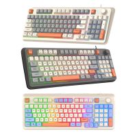 K82แป้นพิมพ์สำหรับนักเล่นเกมมีไฟ RGB แบบกลไกคีย์บอร์ดเล่นเกมได้94Keys แป้นกดมีสาย Hotswap พอร์ต USB สำหรับโน้ตบุ๊คแล็ปท็อปเดสก์ท็อป