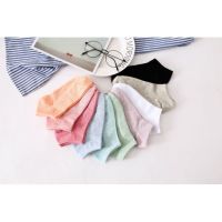 Uni Fashion Plain Color Breathable Ankle Low Cut Candy Colour Socks [BeautyBabe]