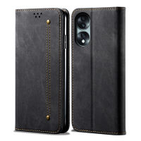 Honor 90/90 Pro/80/80 Pro/80 SE/70/70 Pro/70 Pro+, RUILEAN Retro Denim Leather Flip Wallet Stand Case Cover