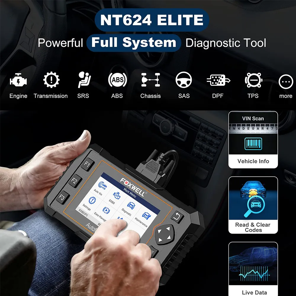 最新 日本語設定可能 Foxwell NT624 エリート フルバージョン ELITE