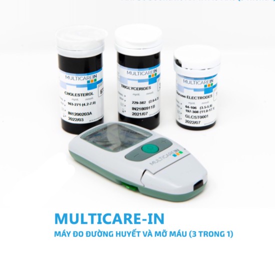 Máy đo mỡ máu và đường huyết multicare-in 3 trong 1  italy-ý  chính hãng - ảnh sản phẩm 6