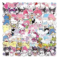 สติ้กเกอร์ Sanrio น่ารักคละแบบ10/30/50/100ชิ้น,สติ๊กเกอร์ Cinnamoroll Kitty Kurals DIY โทรศัพท์กระเป๋าแล็ปท็อปสติกเกอร์กีต้าร์ของเล่นเด็ก