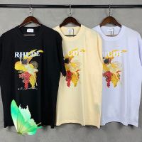 Multicolor Available Rhude T Shirt Men High Quality Cotton 1:1 Summer T Shirt Tops Tees Rhude White Oversized T Shirt