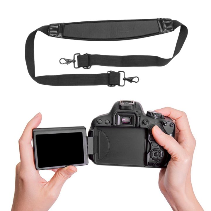 camera-shoulder-strap-elastic-stress-relief-strap-with-metal-buckle-single-shoulder-sling-thicken-adjustable-camera-accessories