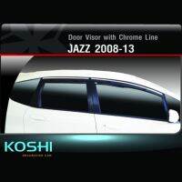 Koshi กันสาดคิ้วโครเมี่ยม Honda Jazz 2008-13 (4ชิ้น)