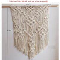 แขวนผ้าม่าน Macrame ขนาดใหญ่80/100*105ซม. ผ้าฝ้ายแฮนด์เมดศิลปะโบฮีเมียนของตกแต่งงานแต่งงานห้องพักหอพักที่สวยงาม