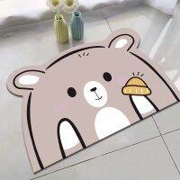 [COD] Cartoon animal absorbent floor mat toilet bathroom non-slip diatom cushion quick-drying special-shaped carpet wholesaler