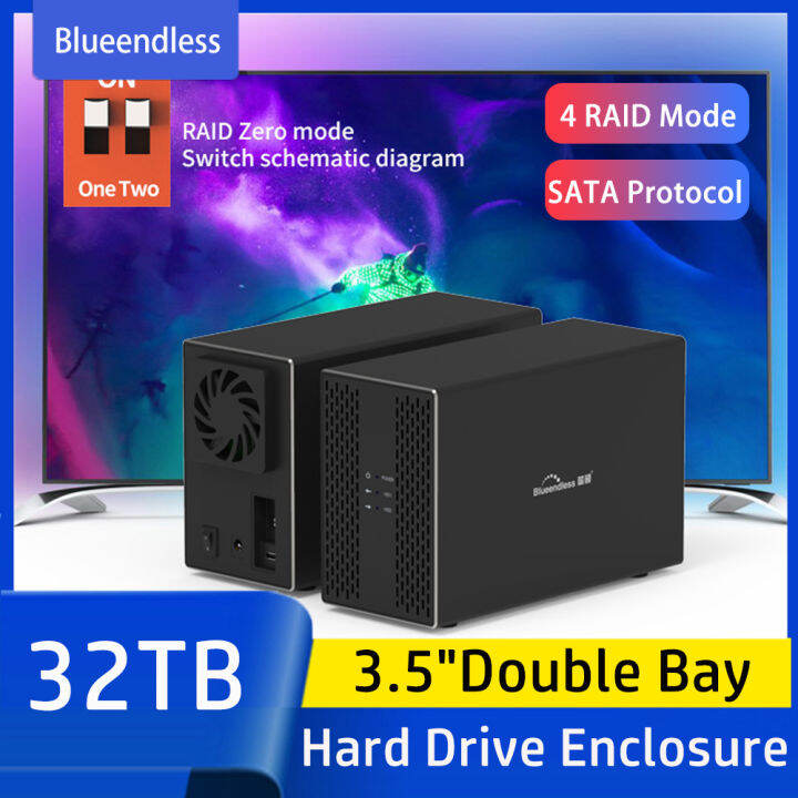 Blueendless Disk Array Desktop 3.5inch Mobile Hard Disk Box RAID Array