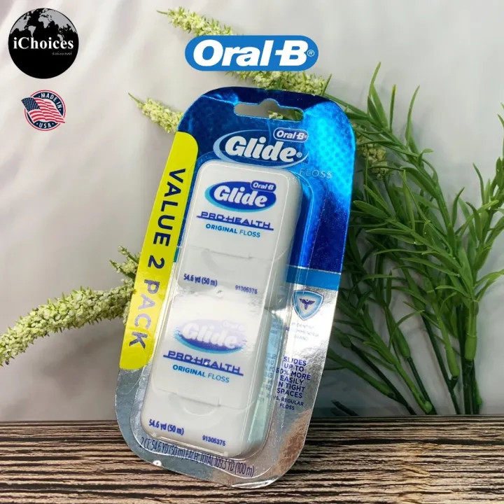 [Oral-B] Glide Pro-Health Dental Floss Original Floss 50m Pack 2 ไหมขัด ...