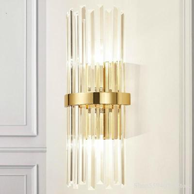 Modern American Luxury Crystal Wall Simple Living Room Bedside Bedside Lamp Decor Home Wall Sconce Light Fixture Luminary