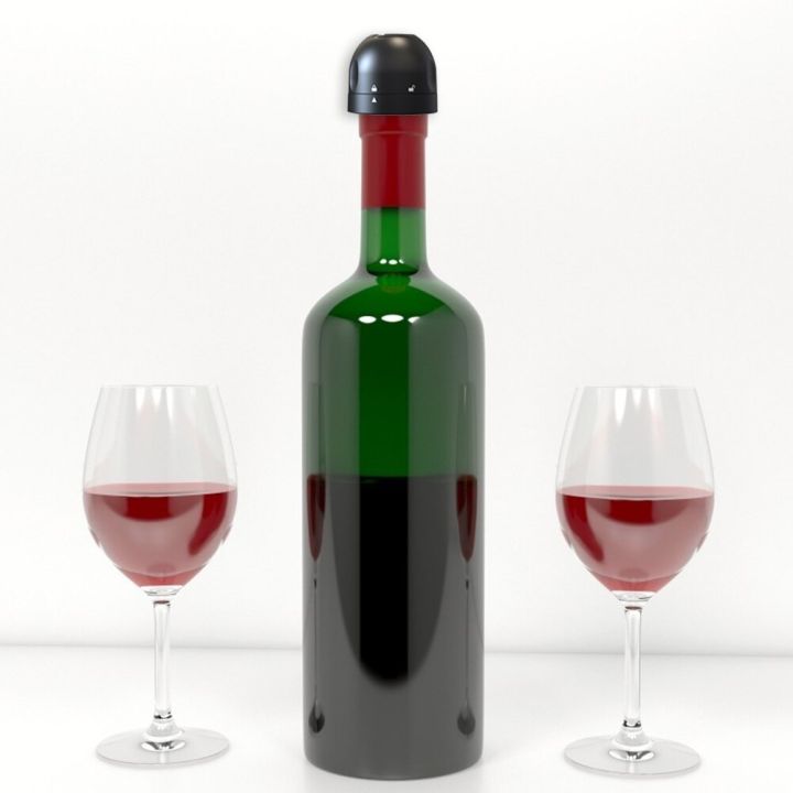 2023-hot-liuaihong-ฝาขวดไวน์แดงสูญญากาศซิลิโคนปิดผนึกชุดแต่งหน้าเค้กรูปขวดแชมเปญยาขอบสุญญากาศ-sper-รักษาความสดใหม่ฝากรองค็อกเทล-sper