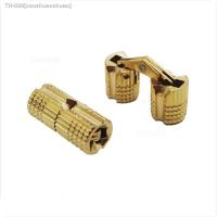 ◘❁✲ 1PCS 8mm 10mm 12mm 14mm 16mm 18mm Door Small Box Hinge Copper Barrel Hinges Cylindrical Hidden Cabinet Invisible Brass