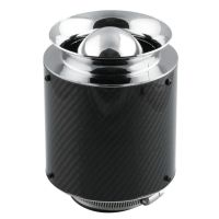 3 Inch Carbon Fiber Universal Chrome Car Air Filter Car Modified Mushroom Head Intake Cold Air Filter for All