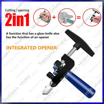 8PCS Professional Easy Glide Glass Tile Cutter 2 In 1 Ceramic Tile Glass  Cutting One-piece Cutter Portable Cutter Tool