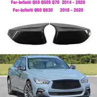 Cubierta De Espejo Retrovisor ด้านข้าง Fibra De Carbono, Embellecedor Para Infiniti QX30, Q50S, Q50, Q60, Q70, 2014-2020ครอบคลุม/