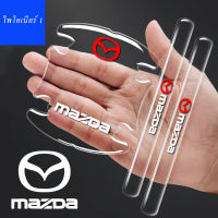 4Pcs รถโปร่งใสสติกเกอร์สำหรับ Mazda 2 3 6 Atenza Axela Demio CX3 CX5 CX4 CX30 CX8 ภายนอกสติกเกอร์ตกแต่ง