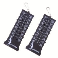 2pcs 18 Hole Golf Stroke Putt Score Counter Golf Score Indicator with Key Chain, Golf Score Counter Black Hot Sale