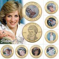 10 ชิ้น Diana Princess of Wales ชุบทองสะสมเหรียญพร้อมผู้ถือเหรียญ Challenge เหรียญของที่ระลึกชุดของขวัญ-TIOH MALL