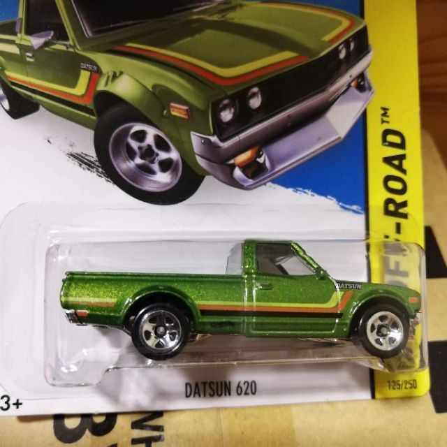 เหมาะเป็นของฝากของขวัญได้-gift-kids-toy-hotwheels-datsun-620-สีเขียว-สีสันสวยงามสดใส-ของเล่น-ถูก