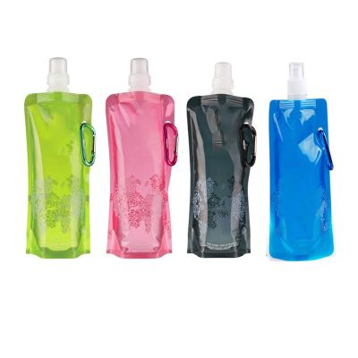 Portable Ultralight Foldable Silicone Folding Water Bottle Water Bag Outdoor Sport Supplies Hiking Camping Soft Flask Water Bag