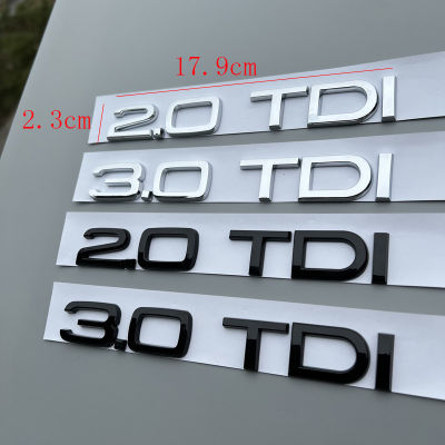 รถ3D ABS 2.0 3.0 TDI ตัวอักษรโลโก้ตราสัญลักษณ์ D Ecals สติ๊กเกอร์สำหรับออดี้ A3 A4 A6 A8 V6 Q3 Q5 Q7 Q2อุปกรณ์จัดแต่งทรงผม