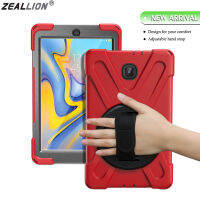 Casing Tablet Zeallion พร้อมสายคล้องมือกรอบที่ยึดขาตั้งหมุนได้สำหรับ [ซัมซุงกาแล็กซีแท็บ E 8.0 8.4 Active 2 3 8.0 9.7 "S2 S3 S4 10.1 10.5" A7 Lite 8.7 A 8 "2017 2018 2019 2020] เคสห่อหุ้มกันกระแทก