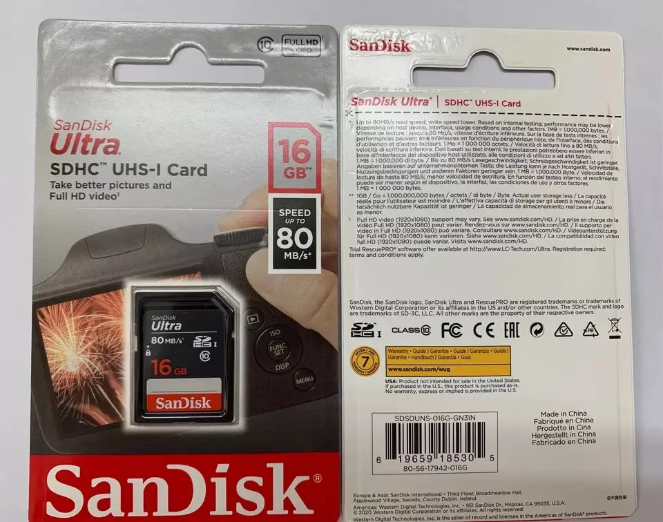 SanDisk Ultra 64GB Class 10 SDXC UHS-I Memory Card up to 80MB/s  (SDSDUNC-064G-GN6IN)