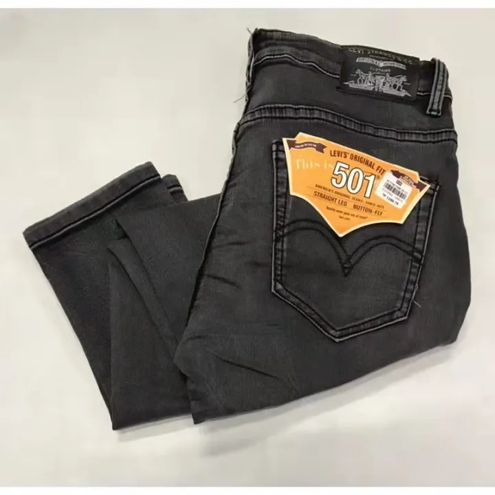 Levis jeans black pants stretch straight denim pants for mens COD | Lazada  PH