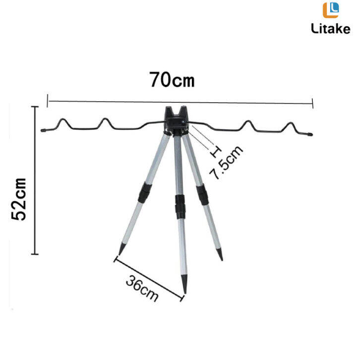 litake-กล้องส่องทางไกลเสาเบ็ดตกปลา-dudukan-joran-รองรับผู้ถือ5แท่งอุปกรณ์เสริมตกปลาขาตั้งอเนกประสงค์ขาตั้ง