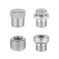 1/8" 1/4" 3/8" 1/2" 3/4" 1" BSP NPT Male Therad 304 Stainless Steel Hex Socket Flange End Cap Plug Pipe Fitting Connector Pipe Fittings Accessories