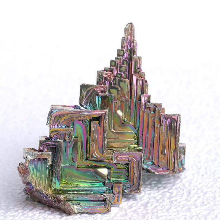 ธรรมชาติ-bismuth-tower-โลหะแร่พีระมิดหินอัญมณี-reiki-healing-stone-สมาธิคอลเลกชันหรือตกแต่งบ้านดิบคริสตัล