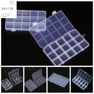 Plastic Box 24/15/10 Grid Adjustable Organizer Jewelry Bead Storage  Container