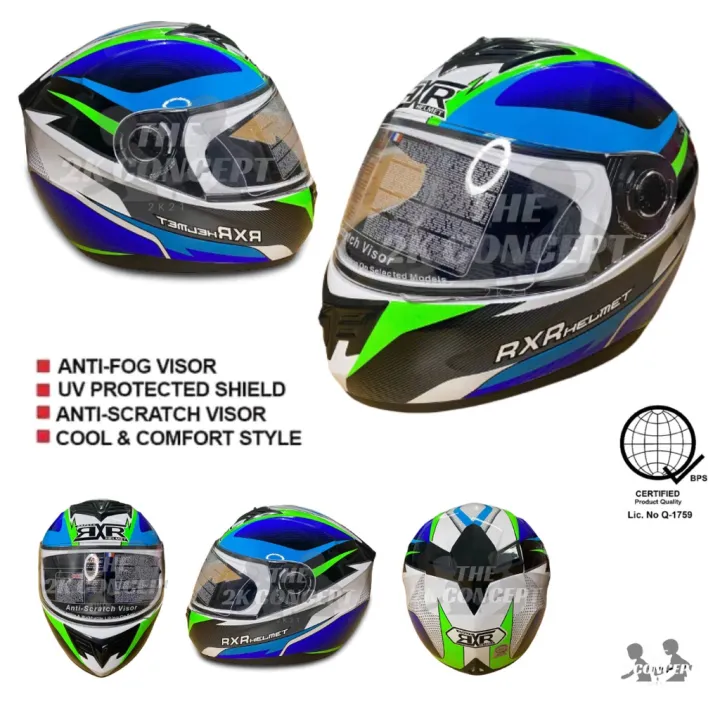 [2K] Motorcycle Helmet RXR K6196 Full Face Color Way Swaggy Helmet