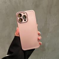 ROYE เคสครอบโทรศัพท์สีทึบฟิล์มกันรอยเลนส์กล้องถ่ายรูป TPU สีด้านสำหรับ iPhone 11สำหรับ iPhone 14 Plus 13 Pro Max 12