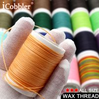 【YD】 0.35-0.8mm Waxed Polyester Rope Wax Coated Circular Thread for Weaving Leather Sewing