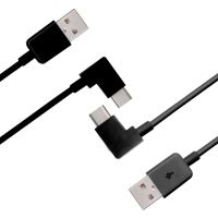 2.4A USB Tipe C 100Cm 1 M 2M 3M Kabel Pendek 90 Derajat Siku Kanan USB Tipe-C 3.1 MICRO USB Konektor Kabel