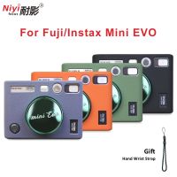 กระเป๋าเคสซิลิโคนตัวเครื่องหนังกรอบกันกระแทกสำหรับ Fuji Instax Mini EVO กระเป๋าเคสซิลิโคนนุ่มฟูจิฟิล์ม